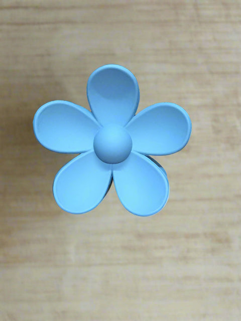 Large STEEL BLUE Flower Hair Clip by Almosta Bee Farm