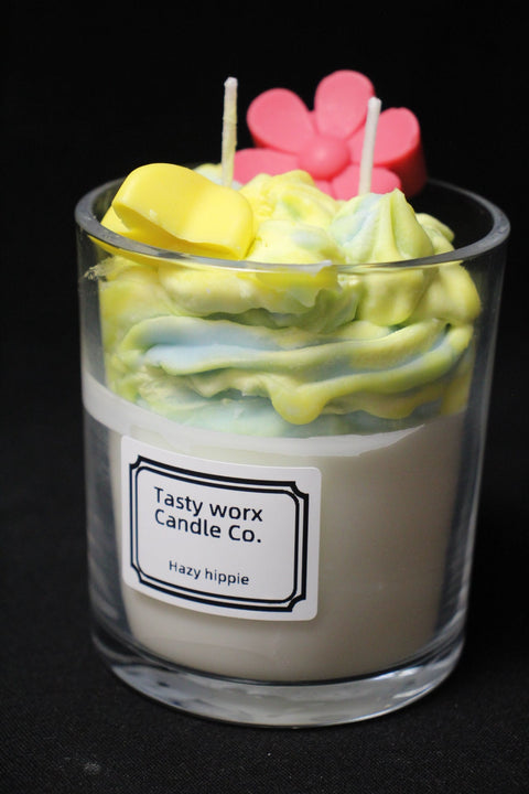Tasty Worx Candle Co Hazy Hippie Whipped Flower Candle