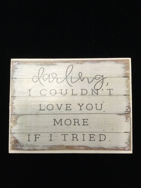 Love Wood Sign 7" x 6" by Ravaged Barn