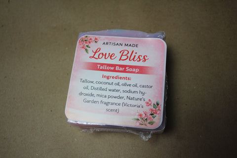 Artisan Made Love Bliss Tallow Bar Soap