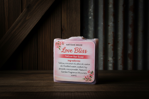 Artisan Made Love Bliss Tallow Bar Soap