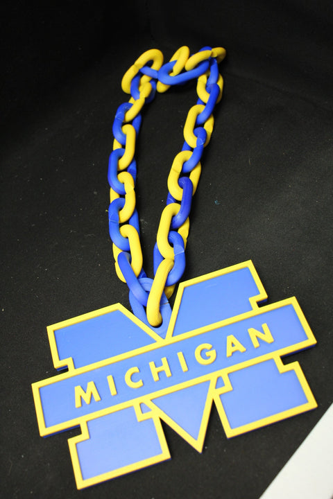 Maize and Blue Michigan Fan Chain
