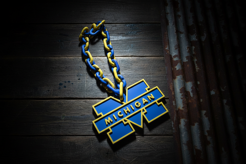 Maize and Blue Michigan Fan Chain