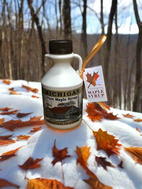 16 fl. Ounces US Grade A Pure Michigan Amber Maple Syrup