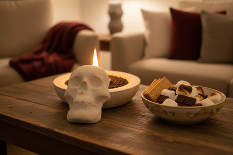 Concrete Flame Skull Fire Bowl by Concrete Flame MI