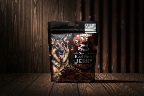 Savory Beef Heart Jerky Dog Treats by Pawfect Treats