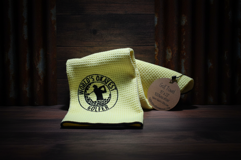 World’s Okayest Golfer Towel – Yellow by Suki B’s