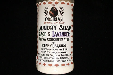 Sage and Lavender Laundry Soap Sample by Obsidian Botanical Apothecary