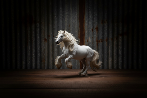 Genna Card Photography Hillside Light Galloping Draft Horse