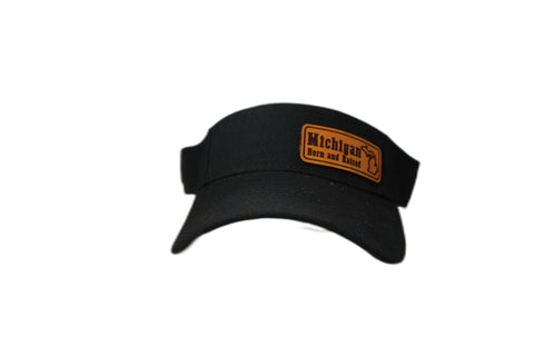Michigan Born and Raised Black Visor