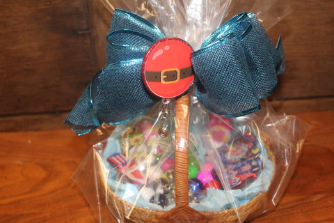 Gnome For The Holidays Badge Reel Gift Basket by June Bugs