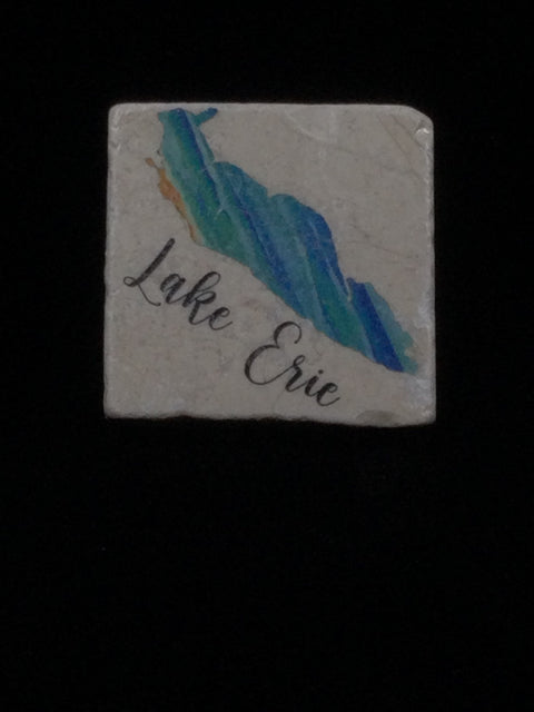 Lake Erie Magnet Tile by Ravaged Barn