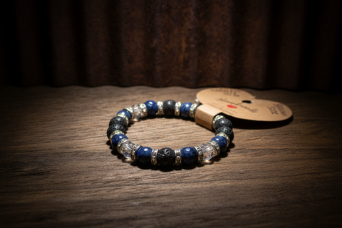 Blue Gemstone Essential Oil Diffuser Bracelet
