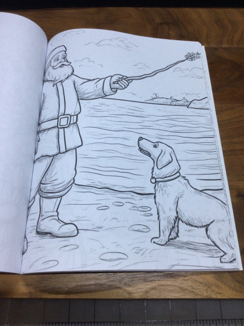 Santa on Vacation Coloring Book