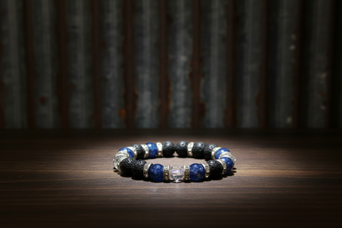Blue Gemstone Essential Oil Diffuser Bracelet