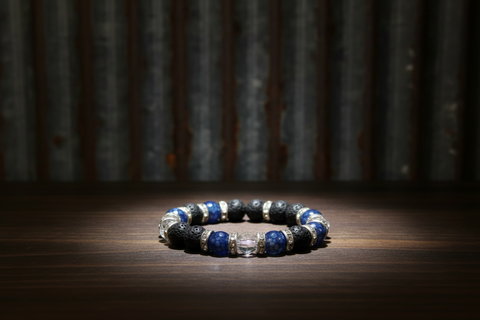 Blue Gemstone Essential Oil Diffuser Bracelet
