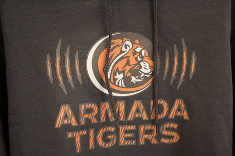 Armada Tiger Claws Design Charcoal Hoodie