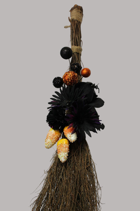 Candy Corn Witch Broom – Vanilla Scented