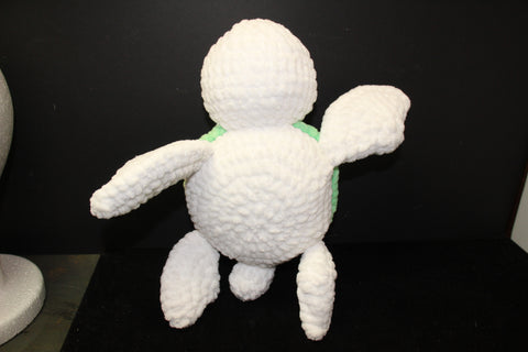 Handmade Sea Turtle Plush – Mint and White by Pillows and Plush