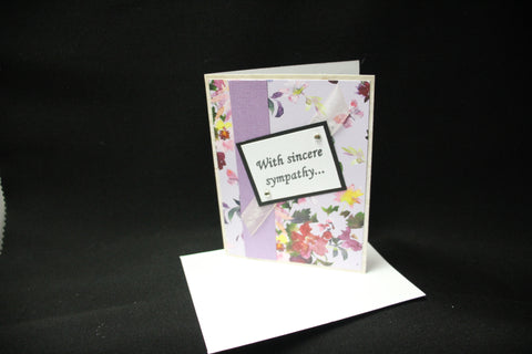 Handmade Sympathy Card – Floral Design with Ribbon – Pink Paper Studio

Descript