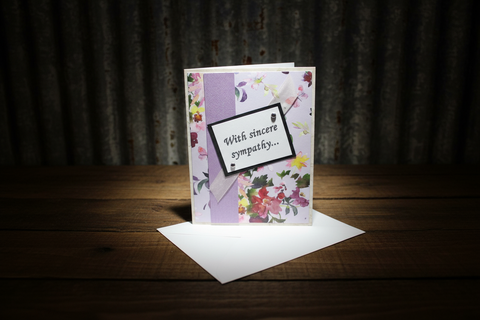 Handmade Sympathy Card – Floral Design with Ribbon – Pink Paper Studio

Descript