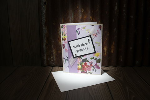 Handmade Sympathy Card – Floral Design with Ribbon – Pink Paper Studio

Descript