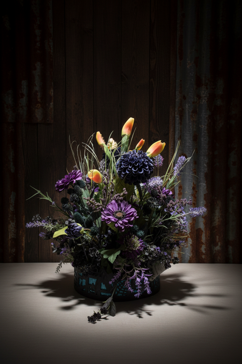 Spooky Midnight Bloom - Halloween Floral Arrangement