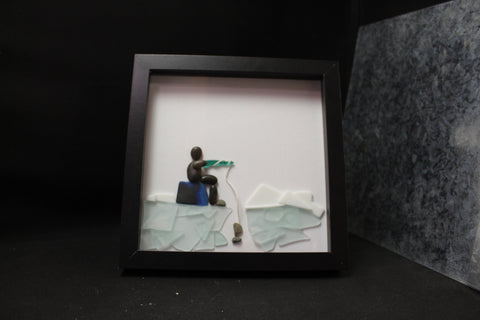Ice Fishing Pebble Art by Away