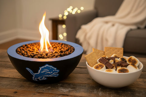 Concrete Flame Detroit Blue Roaring Bowl by Concrete Flame MI