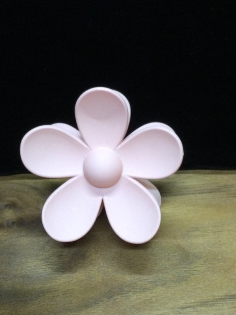 Large CORAL PINK Flower Hair Clip by Almosta Bee Farm