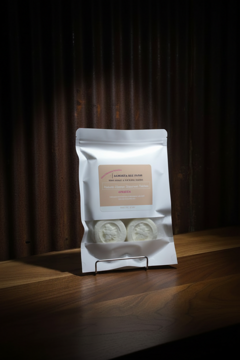Natural Shower Steamers Tablets AWAKEN by Almosta Bee Farm Bath & Body
