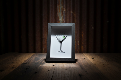 Martini Glass Tumbled Glass Art by Art by Amy