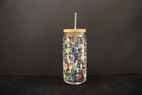 20oz Lights Clear Glass Can Cup by Allison MacKenzie Interiors