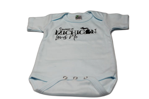 Blue 12-18 mths Someone in Michigan Baby Onesie from Center Road Studio