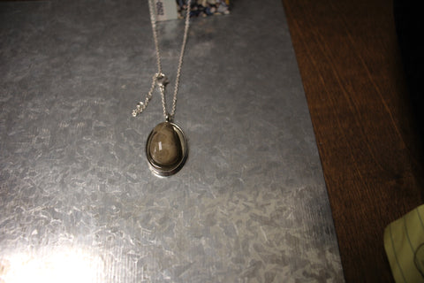 Petoskey Stone Silver Necklace