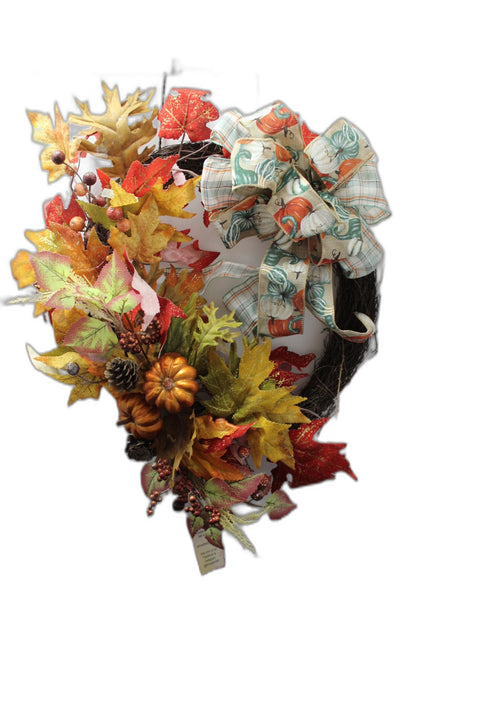 Red Brick Wreaths Pumpkin Patch Sparkle Wreath