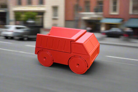 3-D Printed Red Dump Truck AMLinspirations Toys