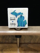 Load image into Gallery viewer, Great Lakes Wine Stopper by Ravaged Barn
