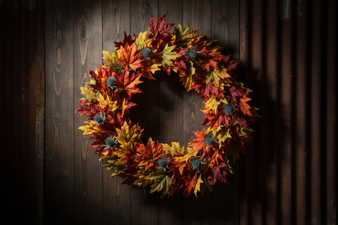 Fall Sunflower Crescent Wreath