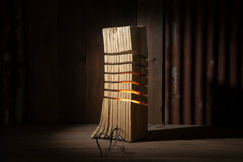 Unfinished Rustic Log Lamp Creations Decorative Pieces