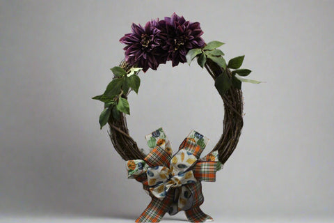 Red Brick Wreaths Autumn Garden Bow Wreath