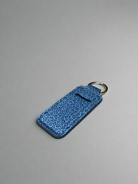 Black Cheetah Print Lip Balm Keychain by Almosta Bee Farm