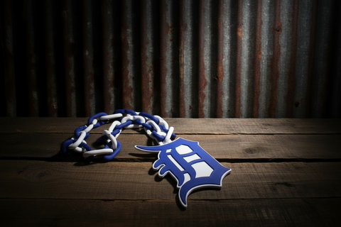 Detroit Tigers White 3-d Printed Necklace