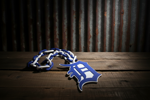 Detroit Tigers White 3-d Printed Necklace