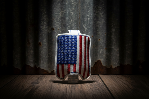 Flag Handmade Vinyl Hand Sanitizer Holder – Stitching Critters