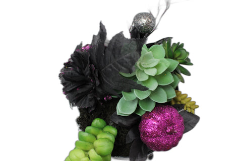 Gothic Skull Halloween Planter Décor