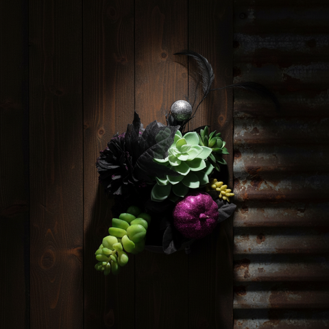 Gothic Skull Halloween Planter Décor