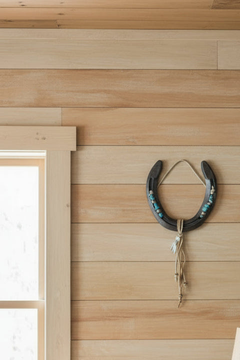 Turquoise Trail Horseshoe Wall Charm by Live Lucky