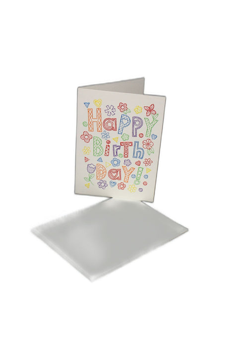 Happy Birthday Embroidered Card by Suki B's Creations