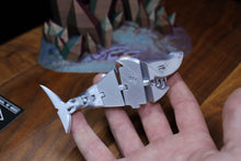 Load image into Gallery viewer, 3-D Printed Silver Shark Flexi Animal by AMLinspirations
